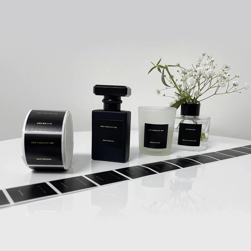 Uv Transfer Large Vinyl Stickers Custom Logo Label Sticker For Glass Bottles