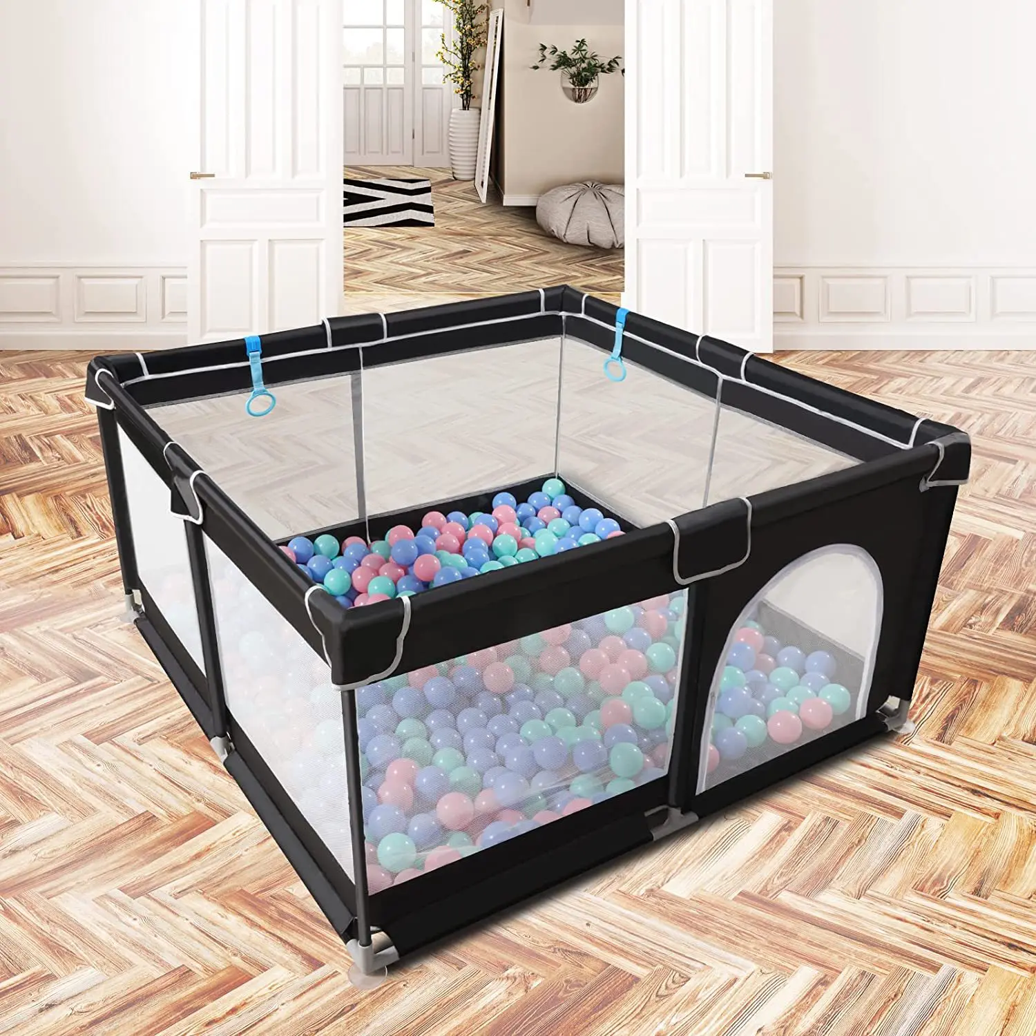 Playpen Indoor Use Breathable Mesh Children Baby Safety Plastic Toy FenceFor Toddler KidsOutdoor Kids Activity