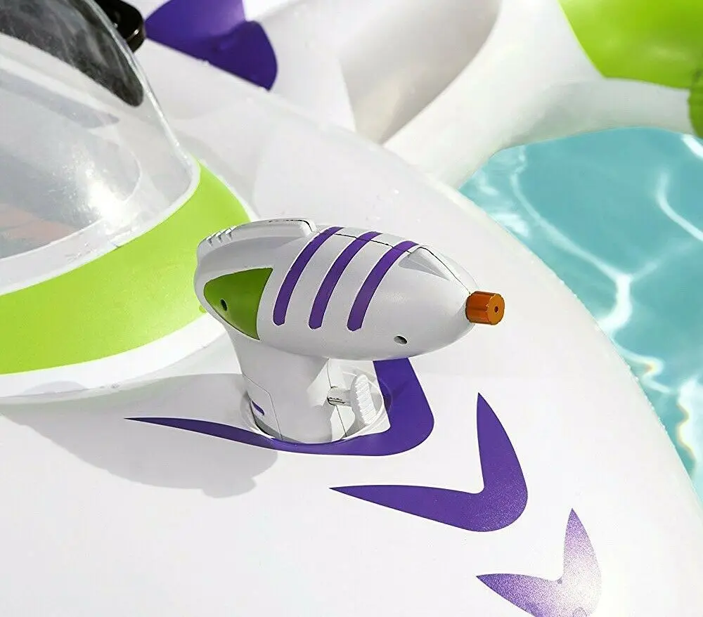 B01 Inflatable swimming ring baby spaceship floating on water cushion children water jet fighter children thickening