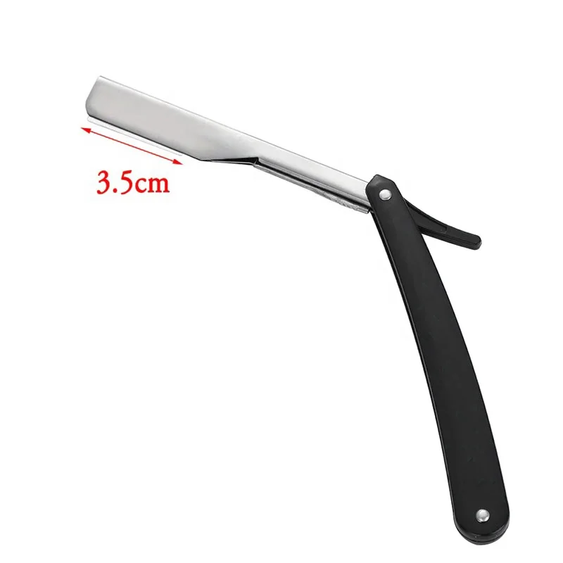 Premium Quality Steel Handle Straight Barber Edge Steel Razors Shaving Folding Razor Men Vintage Edge Metal Razor Sustainable