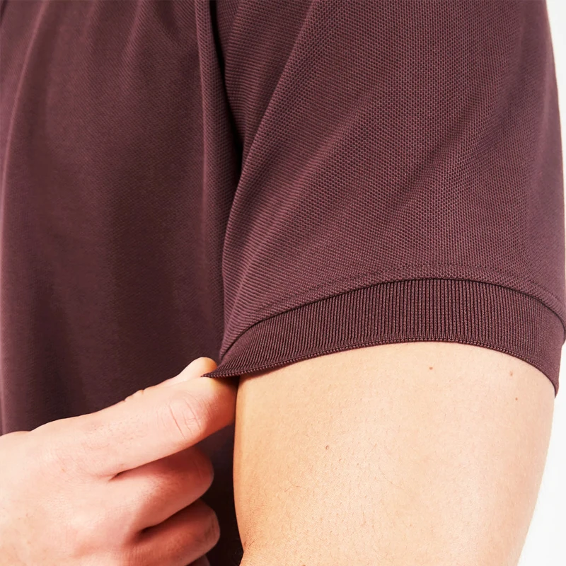 High Quality Mesh Fabric Side Split Golf Shorts Sleeve Men Gym Polo T Shirts Custom Logo Knitted Fabric Print Pattern Breathable