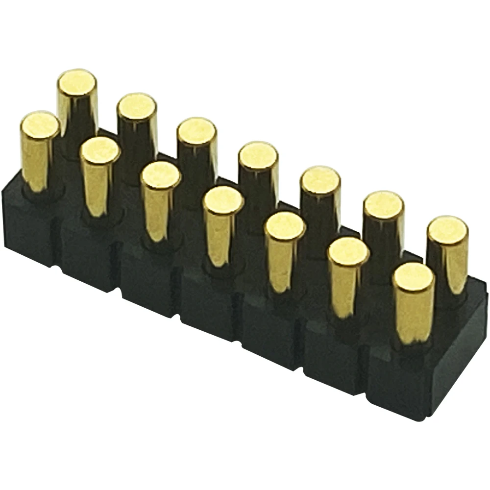 Contact Surface is concave SMT Type 14P 2.54mm Pogo Pin Connector