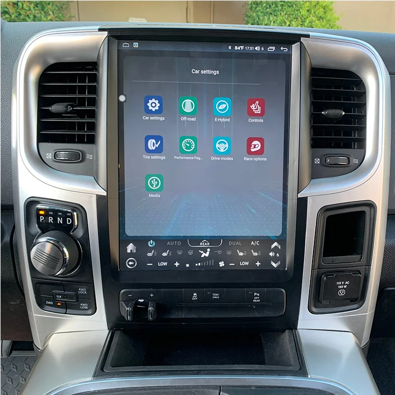 13inch Android 12 Vertical Screen Car Gps Navigation DVD Player Stereo For Dodge Ram 1500 2013-2019 Tesla Radio