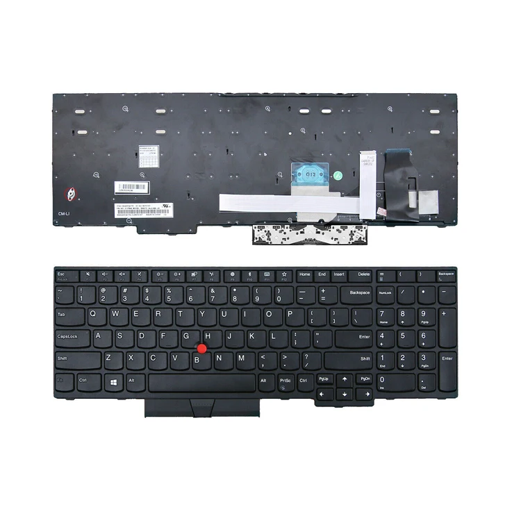 HK-HHT Laptop keyboard for Lenovo ThinkPad E580 E585 L580 P52 P72 Backlight US Keyboard