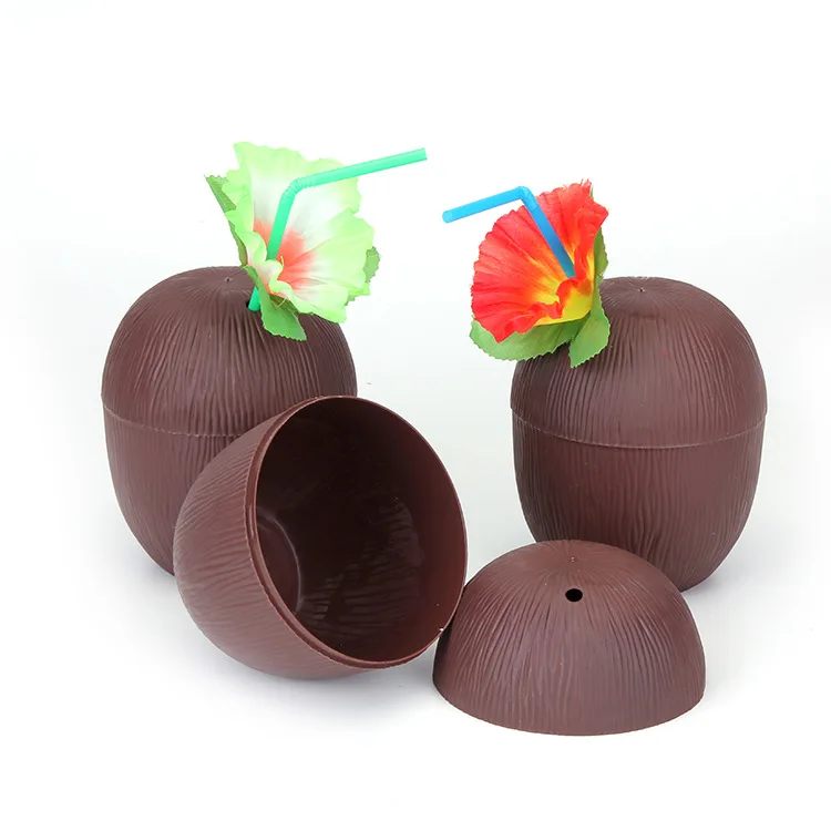 500ML Cocktail Coffee Drink Plastic Shell Coconut Cups