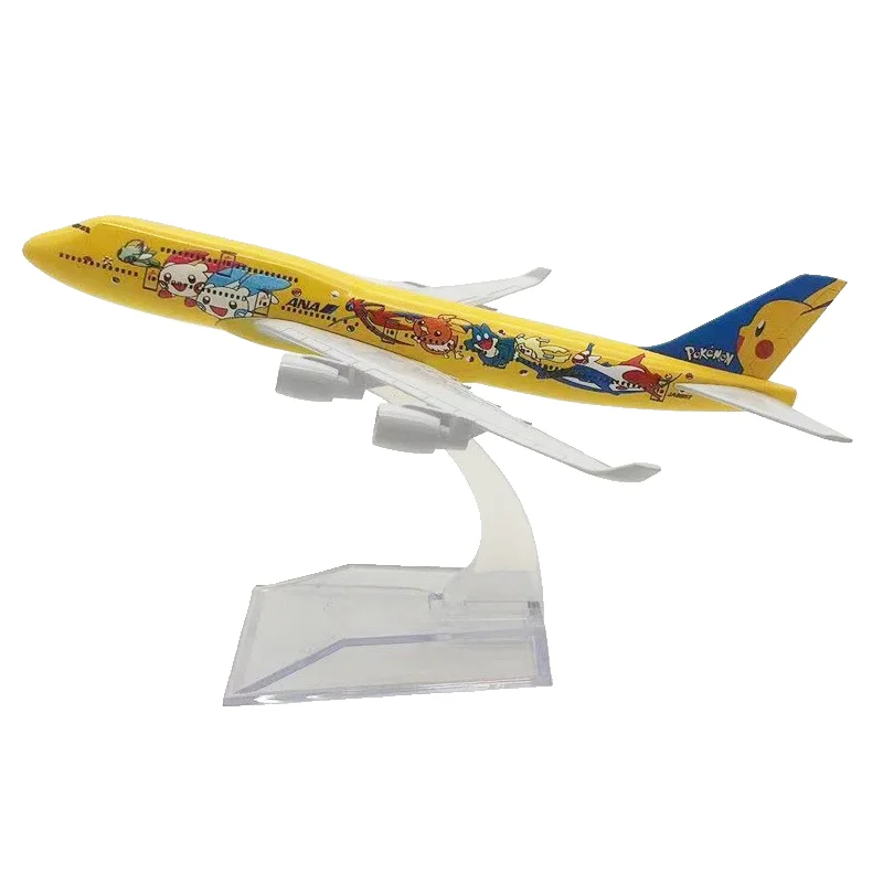 Toys for Children Metal Alloy Scale 1:400 Boeing B747 Pikachu Airlines Decorative Aircraft Models
