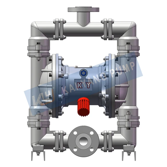 SS304 Lined With PTFE Diaphragm Pump Pneumatic Liquid Rransfer Can Be Passed Through Containing Particles