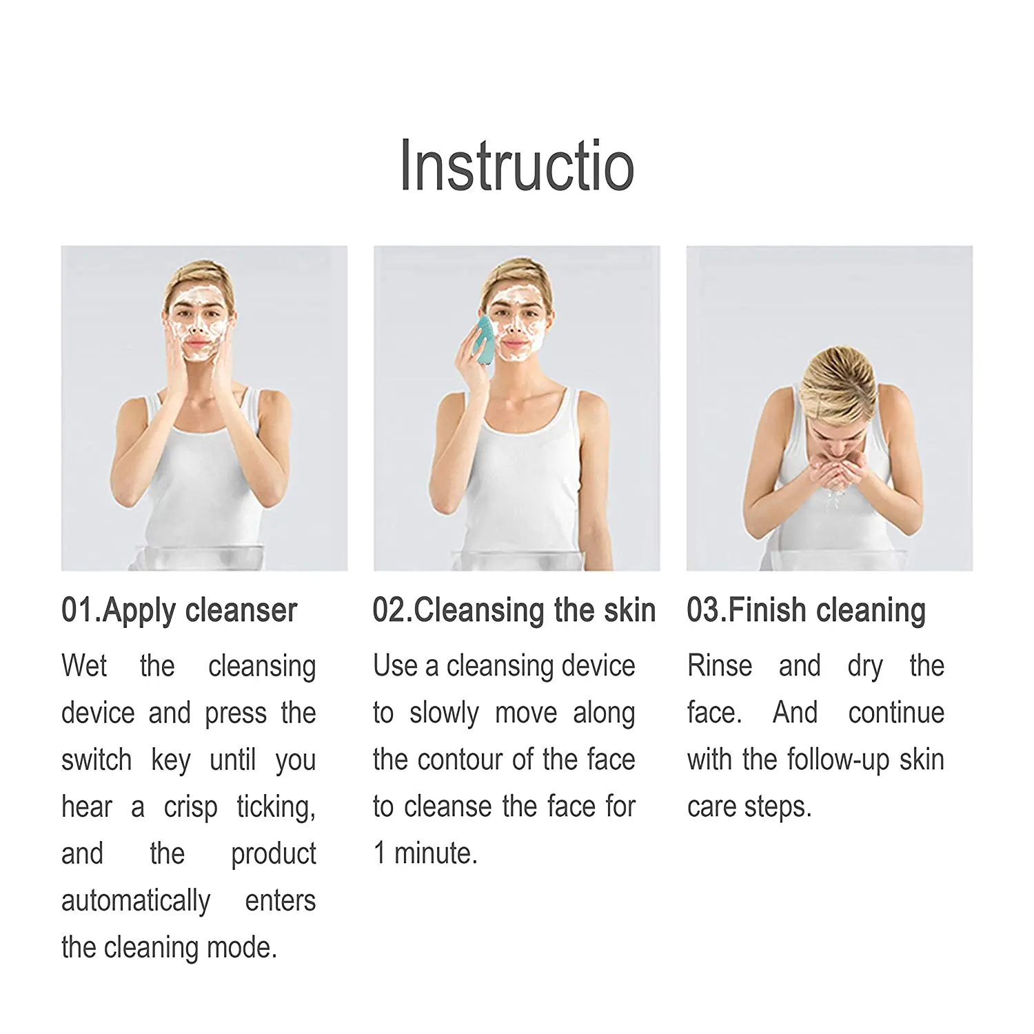 Mini Electric Facial Cleansing Brush Silicone Sonic Face Cleaner Deep Pore Cleaning Skin Massager Face Cleansing Brush Device