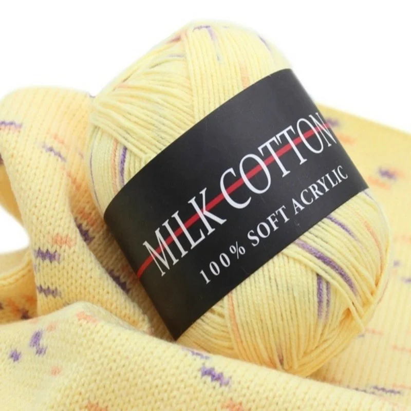 23 Colors Hand-Woven Milk Cotton Baby Scarf Sweater Crocheted Thick Wool Thread 50g Cotton Wool Yarn anti-slipping soft wool