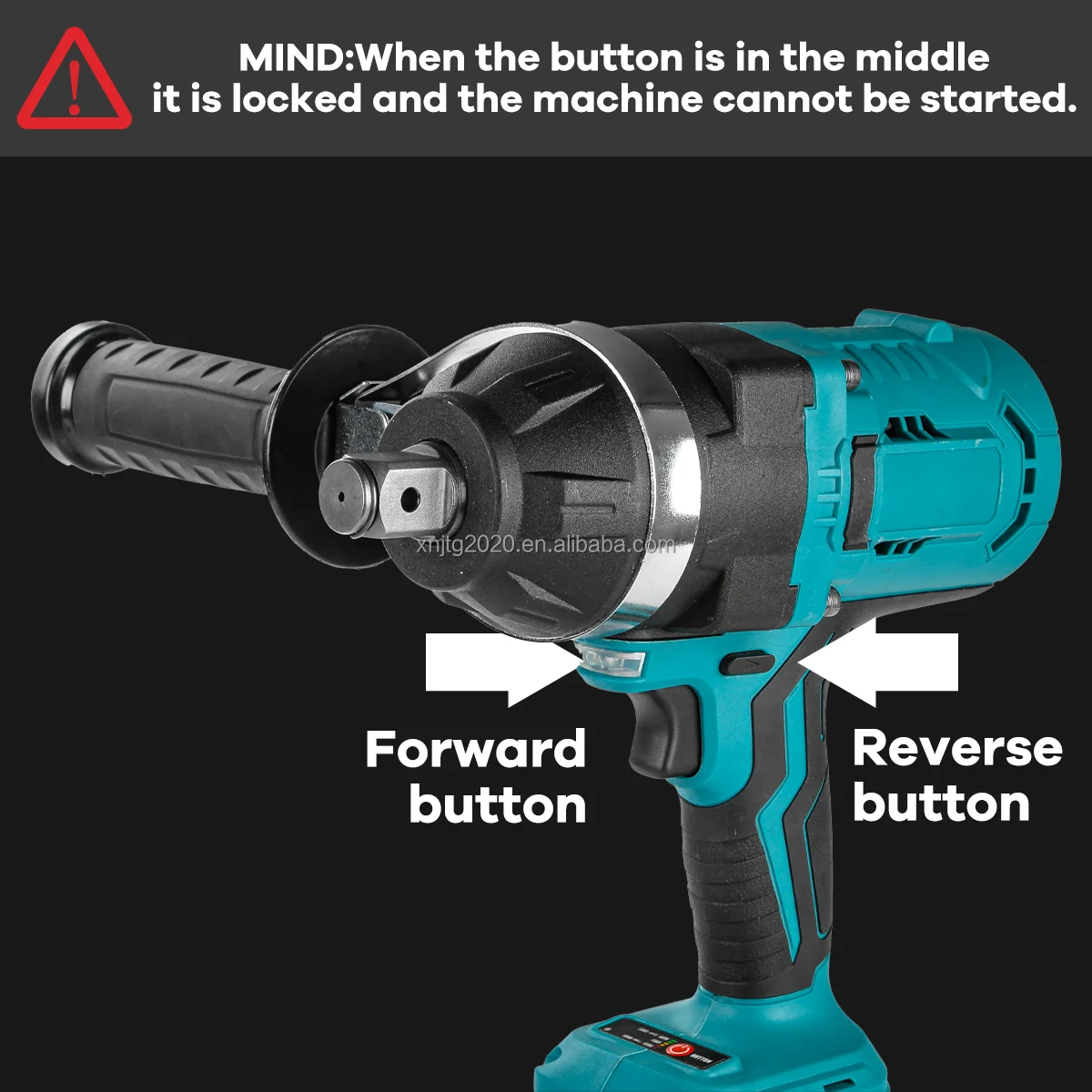 1600NM Electric Impact Gun 20V Powerful Bruseless Motor With Max Torque Cordless Impact Wrench For Tires Power Wrench