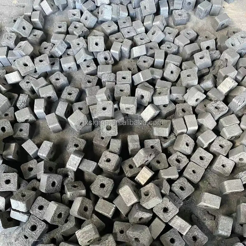 Лидер продаж 2024 время длительного горения не сдаваемая цена на белую золу за тонну брикета древесного угля для кальяна