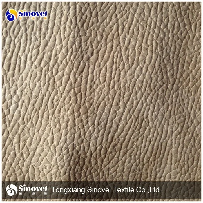 100% polyester knitted elephant skin embossed suede fabric custom for sofa