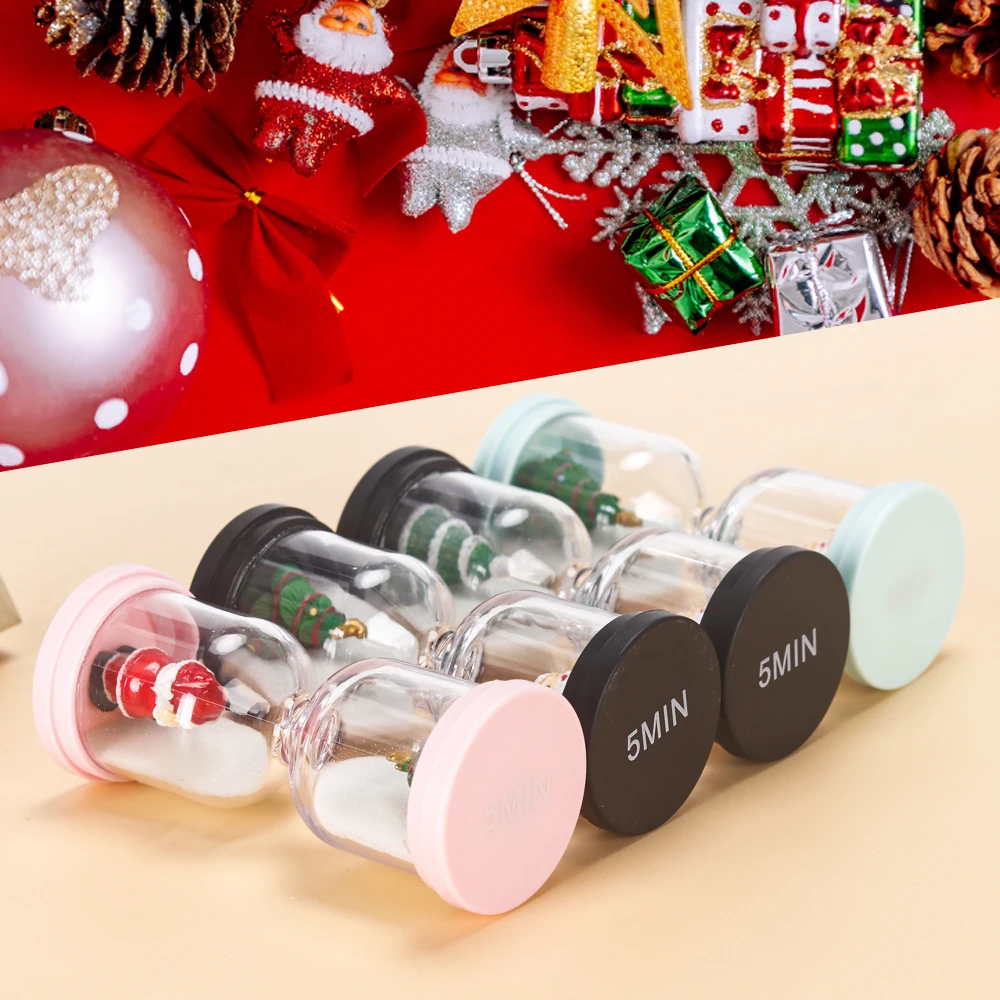 sand clock 2 kitchen pink Christmas hourglass one minute 1/2/3/5 minute kids sand timer plastic for brushing