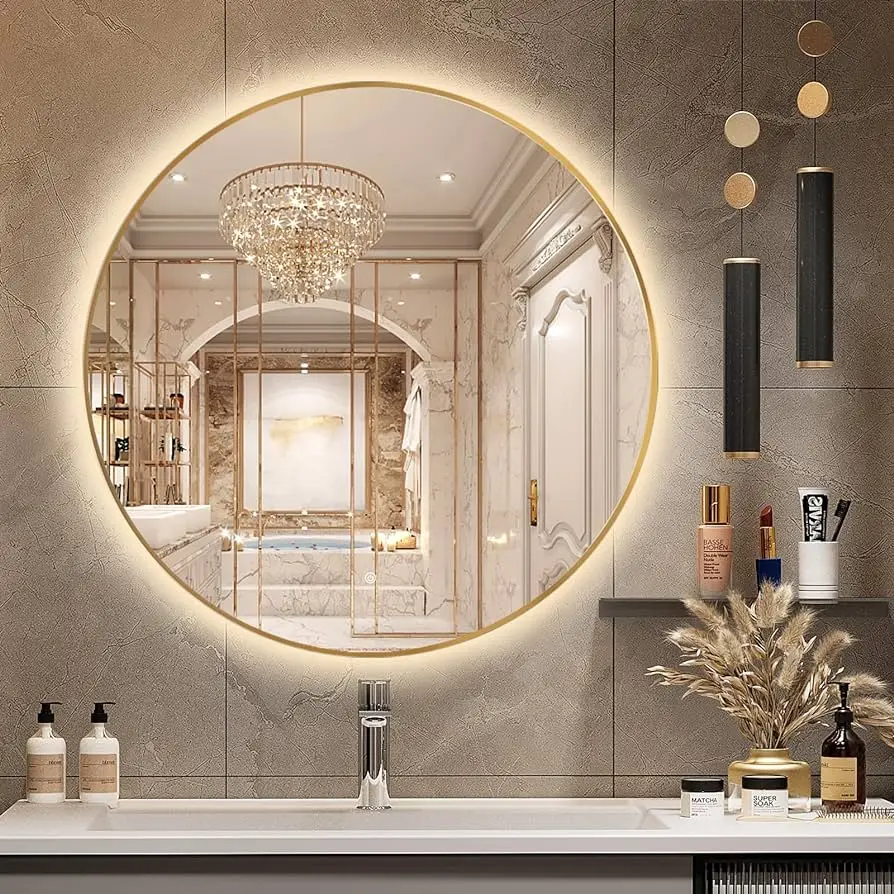 Hotel Bathroom  Living Room Modern Stylish Frame Mirror with/without LED