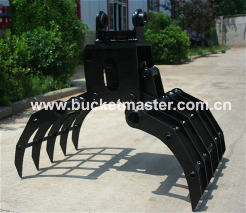 Best Price Trader of excavator attachments non rotating double hydraulic grapple