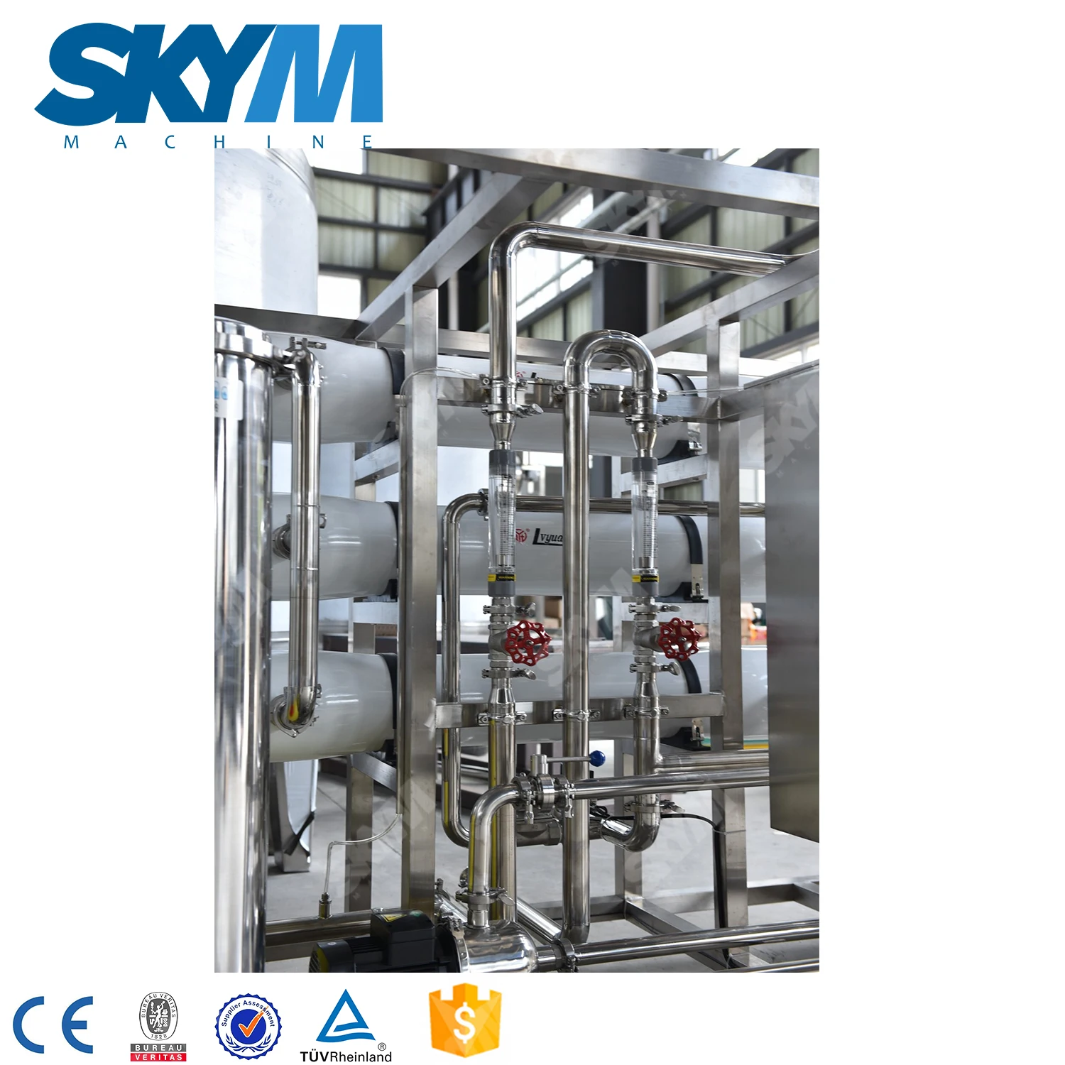 2000LPH Small Scale Reverse Osmosis Filter System Water Treatment Machine