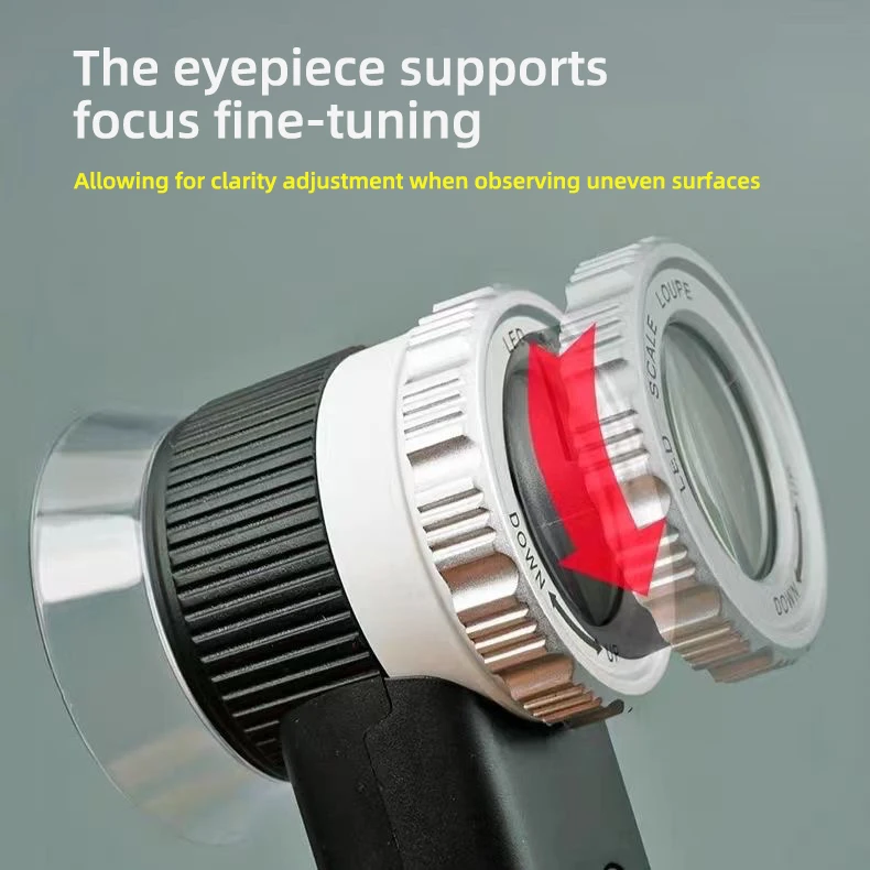 Magnifier Glasses Portable With Led 3 Lights High-power 30X Zoom Optical lenses Multi Function Repair Appraisal Magnifying Glass