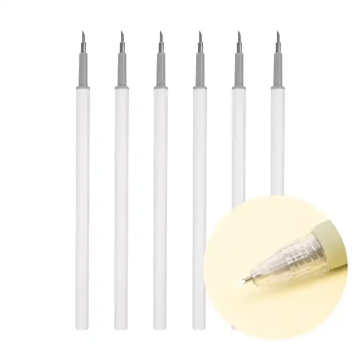 Pushing Type Morandi Knife Pen Simple Girl Heart Pen Knife Hand Ledger DIY Handmade Pen Type Paper Cutting Knife