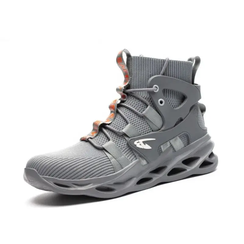SAFENDER Lightweight High Cut Industrial Slip Resistant Safety Work Boots Safety Shoes