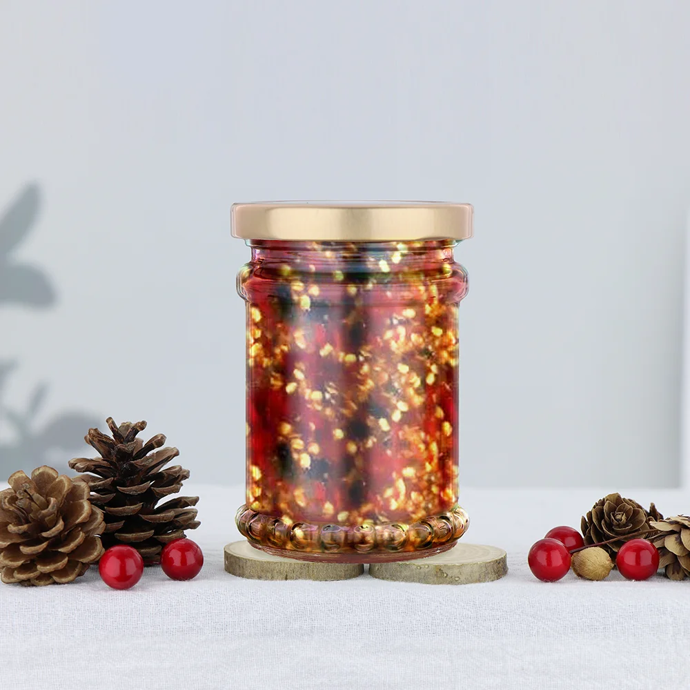 In Stock Round 190ml Glass Jam Jars for Honey Sauce Pickle Storage Jar