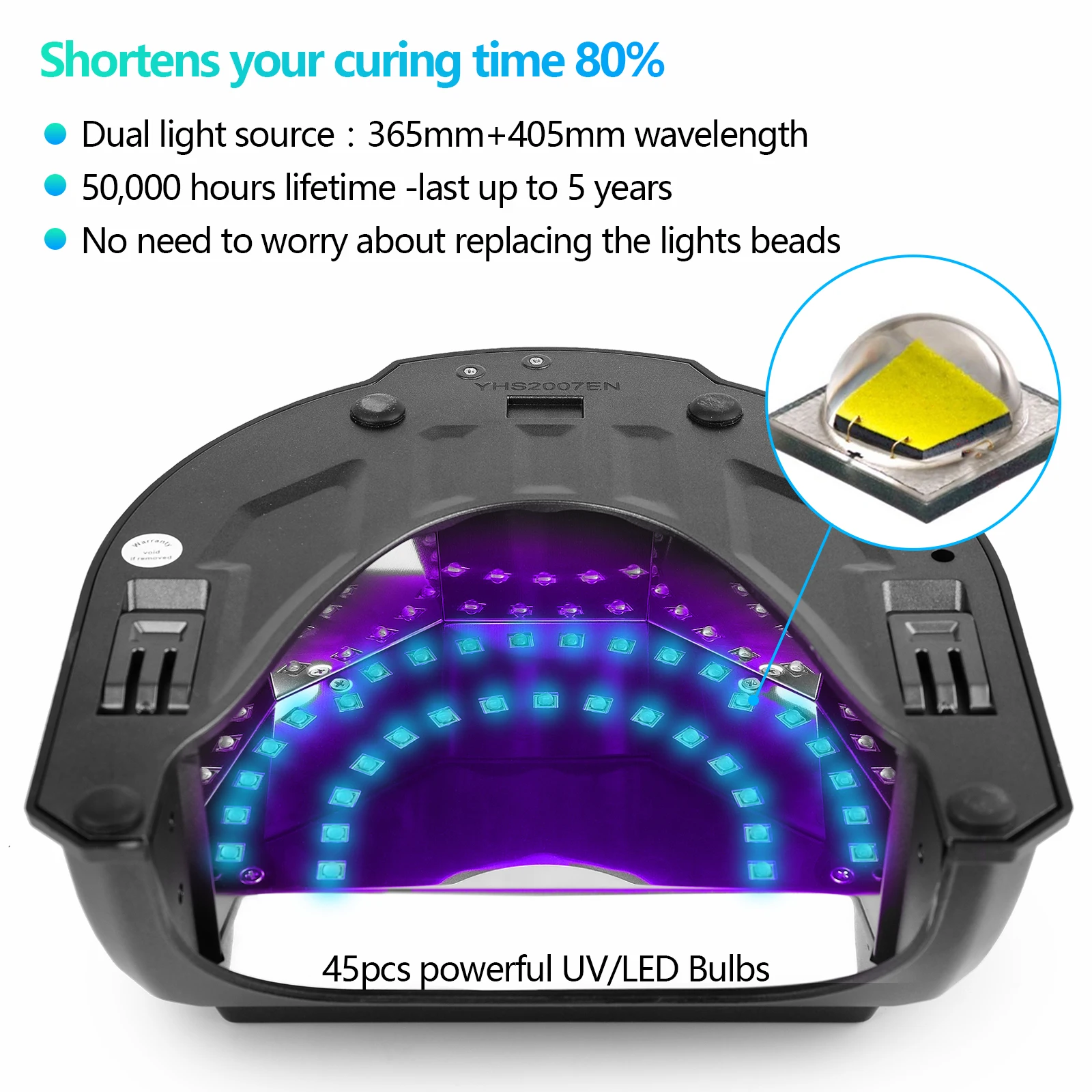 Factory New Arrive 80w High Quality Uv Lights Professional Nails Dryer Nail Uv Led Lamp for Nails Cordless