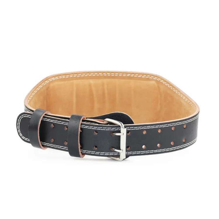  High Quality Gym Belt Custom Logo Back Support Fitness Bodybuilding Leather Weight Lifting Hot cowhide leather