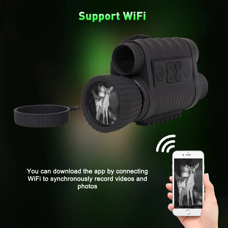 WG650 Pro 1920x1080 WIFI Support Monocular Hunting Night Vision Scope with APP