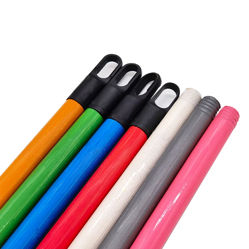 Wholesale broom	new design cleaning supply household goods for pvc shrink wooden handle