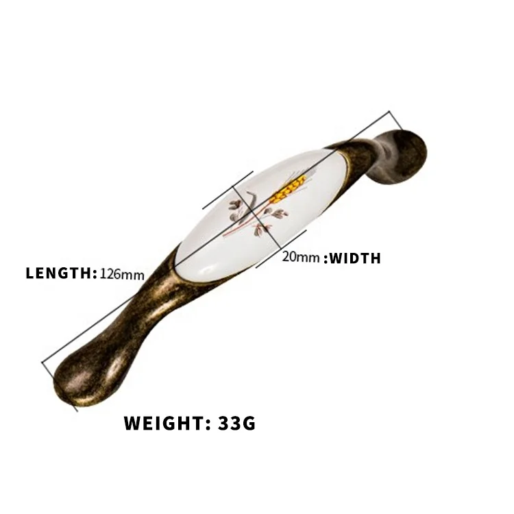 European Style Ceramic Door Window Accessorisses Furniture Accessories Kitchen Cabinet Handles And Knobs