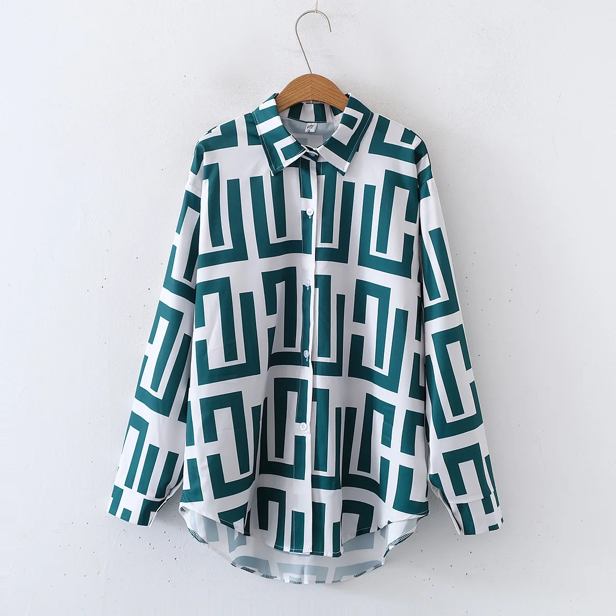 ODM OEM Spring Stylish Loose Fit Inner Cloth Print Shirt Fashion Women Men