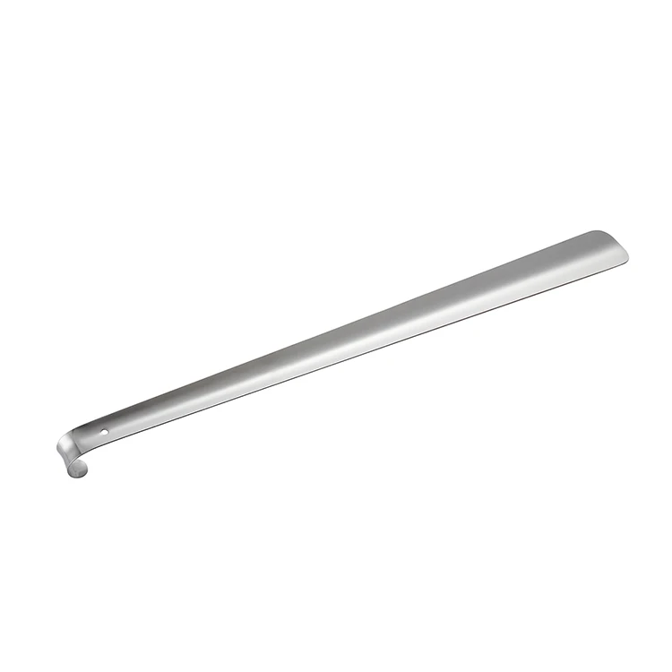 Home traveling hotel shoes tools Laser logo custom shoehorn long handle stainless steel shoe horn