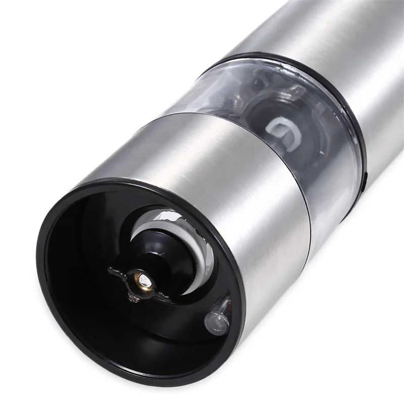 2023 Electric Salt Pepper Mill Stainless Steel One-handed operation Spice Mill