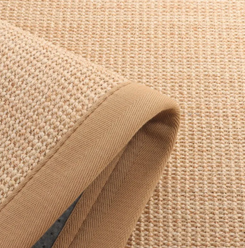 Manufacturers Wholesale Sisal Jute Tea Room Zen Straw Horizontal Cat Scratching Living Room B&B Hotel Linen Mat Sisal Carpet Mat