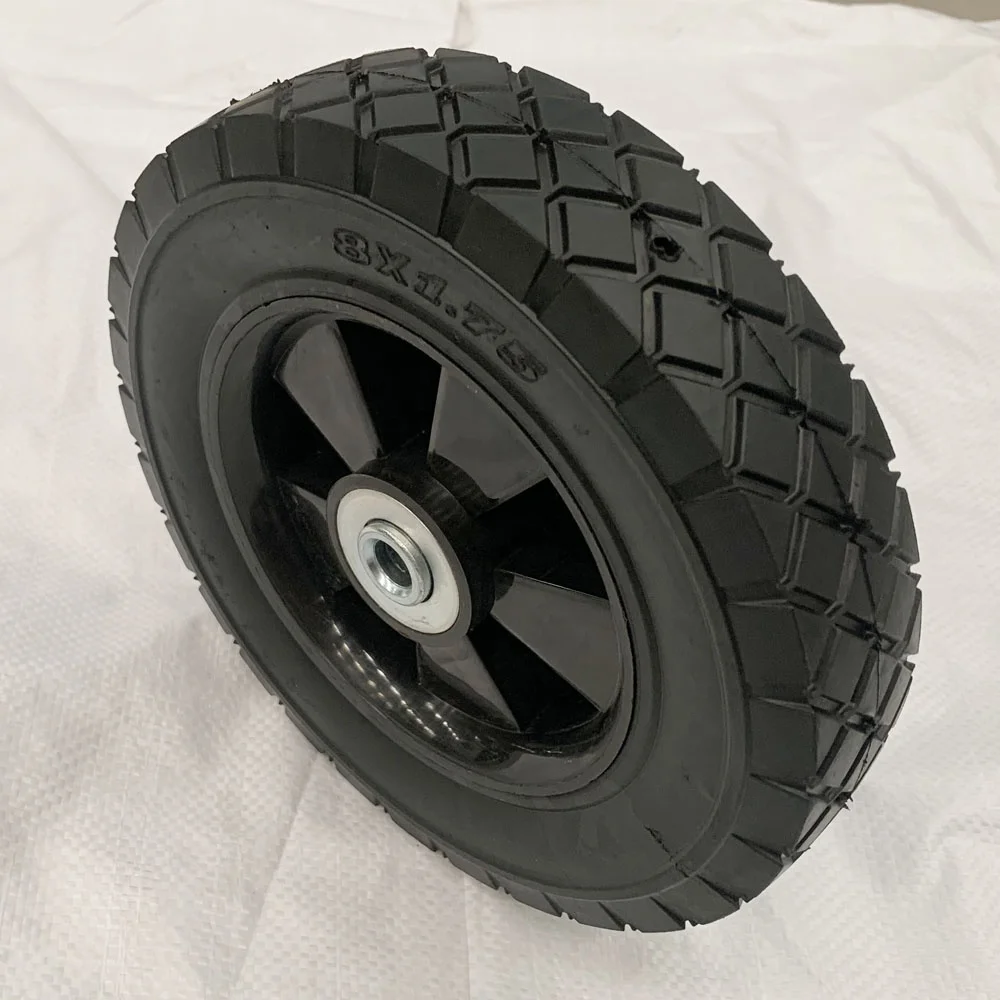 semi pneumatic rubber tire lawn mower rubber wheel 8x1.75 rubber tires