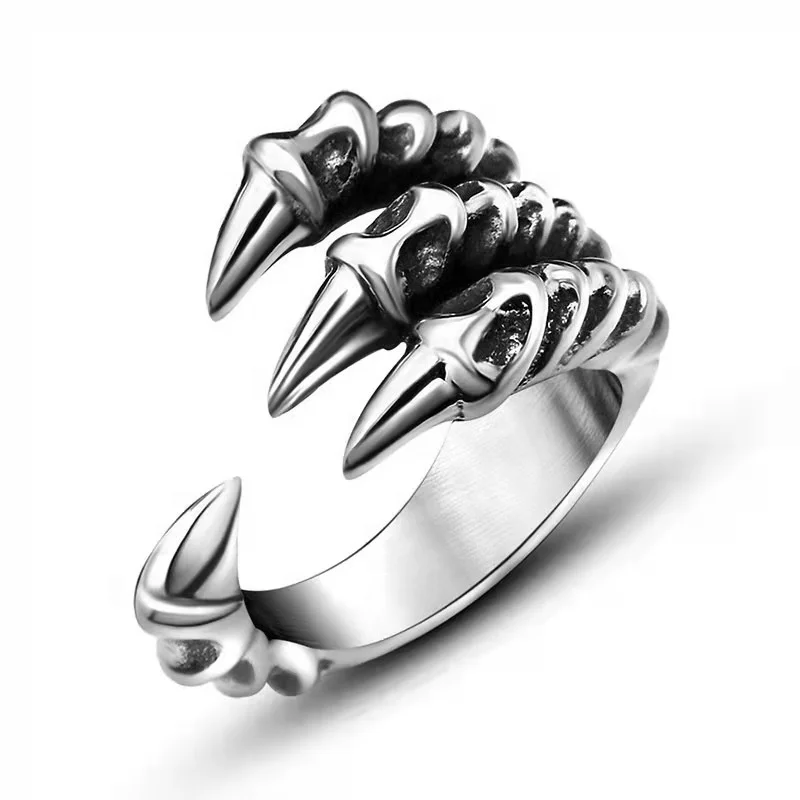 Retro Hot Sale Animal Dragon Claw Ring Adjustable Open Ring for Men and Women Unsex