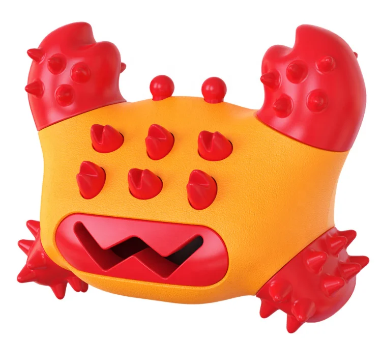 Factory New Design Crab Shape Pet Toothbrush Teeth Cleaning Molars Dog Chew Toy