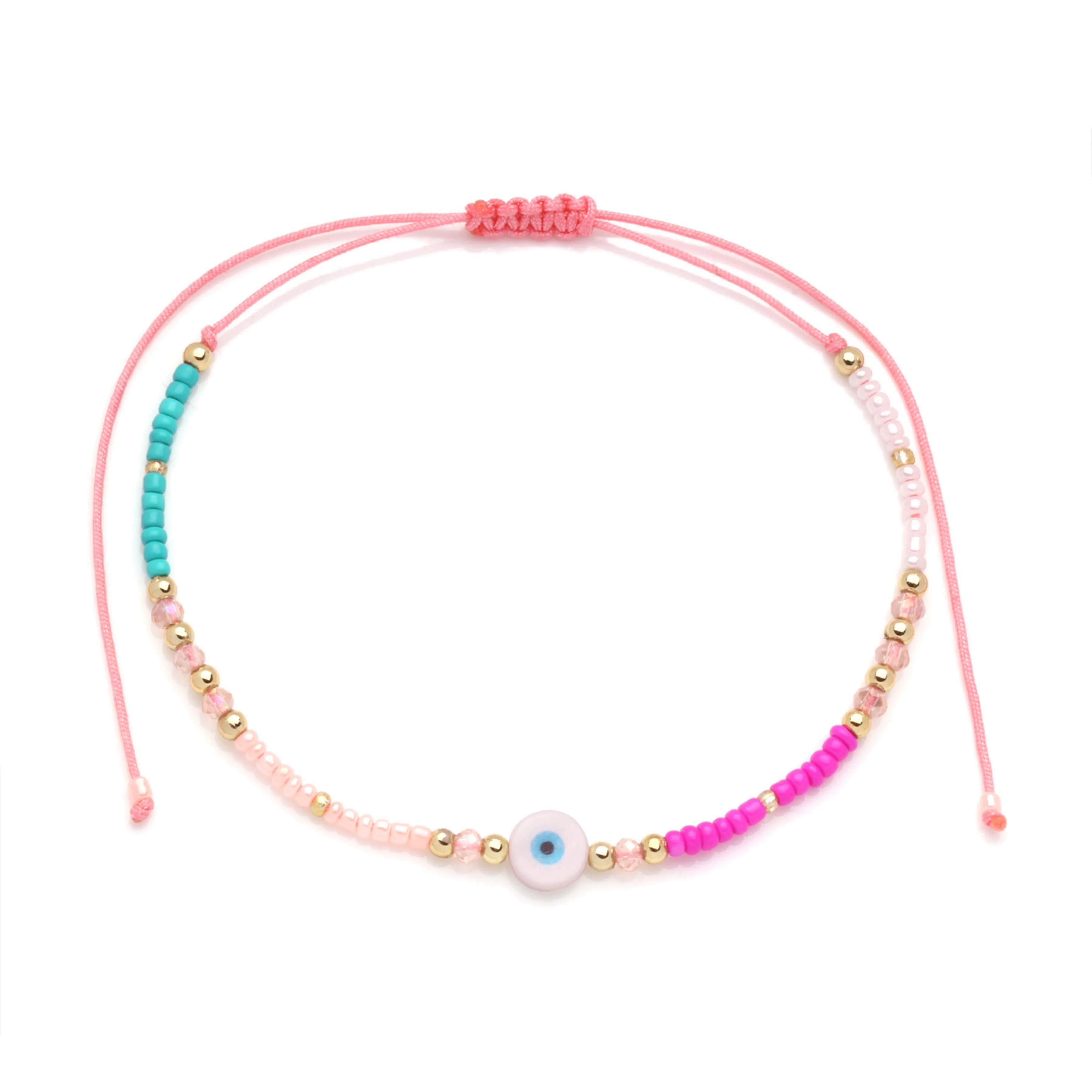 Devil Eye Anklet Boho Woven Friendship Seed Bead Anklet Jewelry Colorful Handmade Anklet bracelet