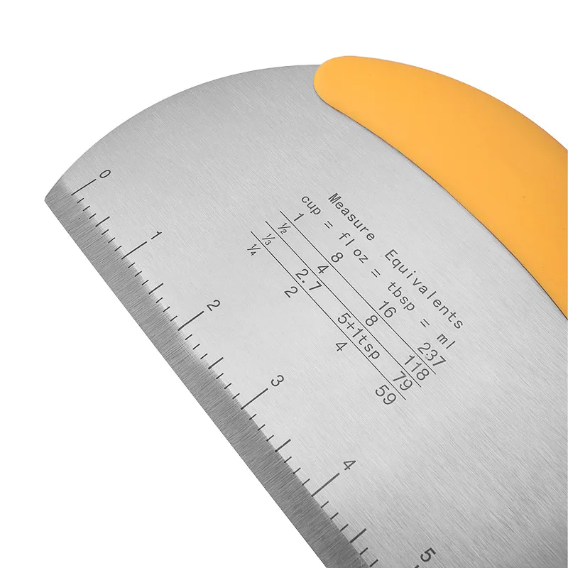 Stainless steel dough cutter Baking dough knife scraper Kitchen dough cutting tool Semi-circular flour knife