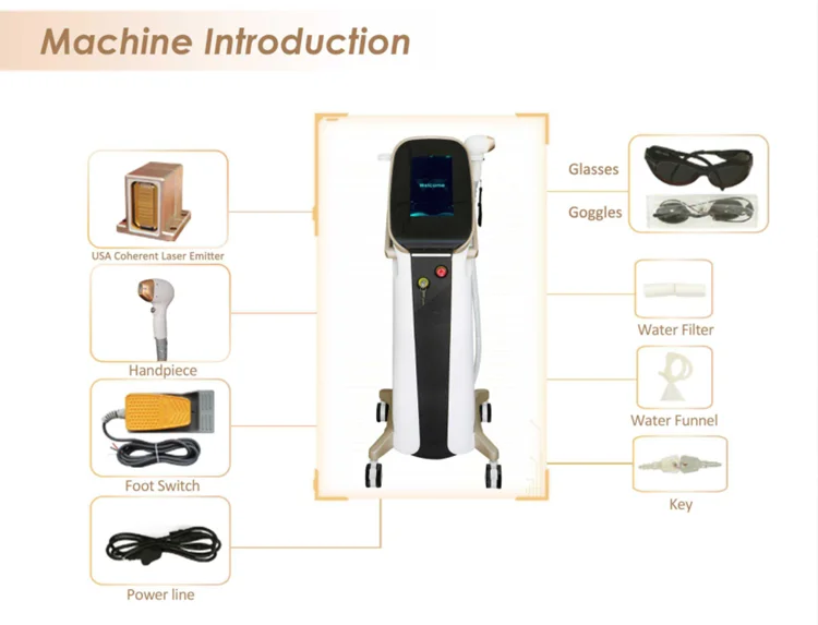 New Arrival! Touch Screen Diode Laser Triple Wavelength 755 808 1064 Diode Laser Hair Removal Machine Price