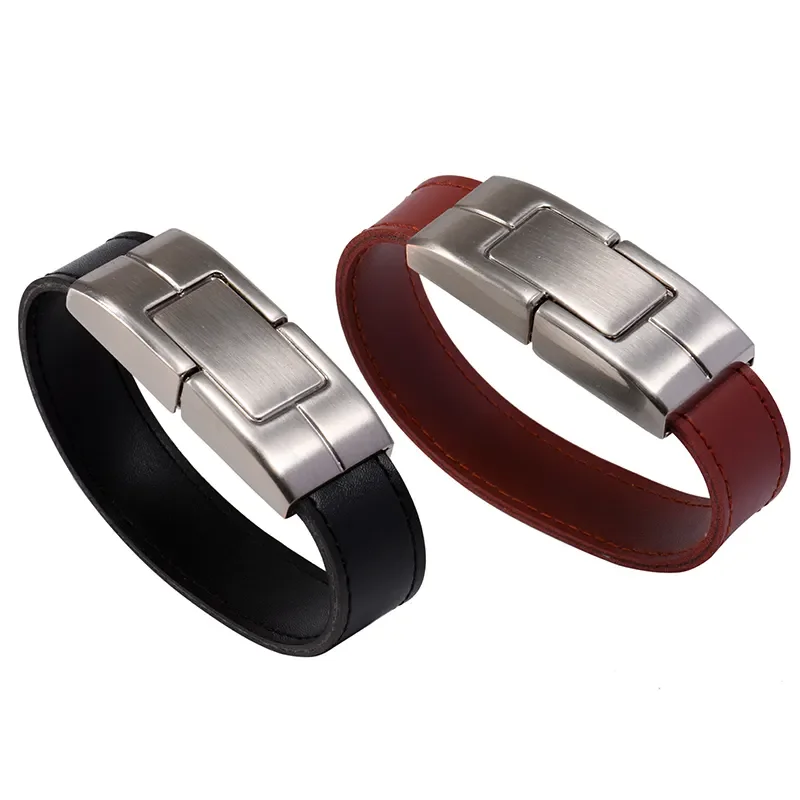 New Gift Idea PU Leather Wrist Band Mini Style Stick 2.0  3.0 1gb-128gb Pendrive with Memory Stick 32gb 64gb USB Flash Drive
