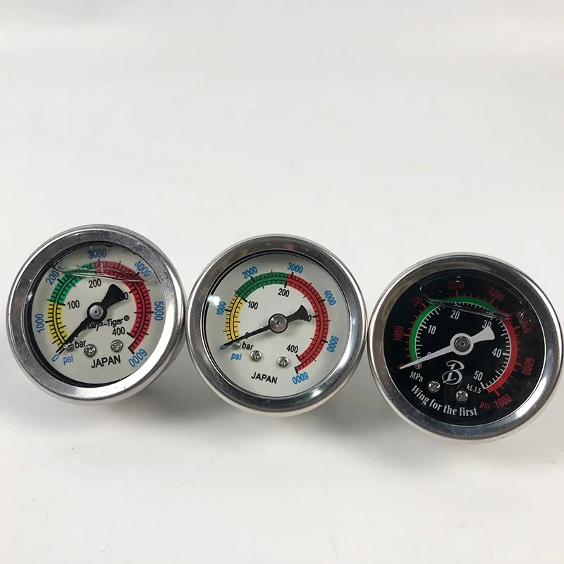 wholesaler supply PCP pump Gauge Mini Air Pressure Gauge 400bar