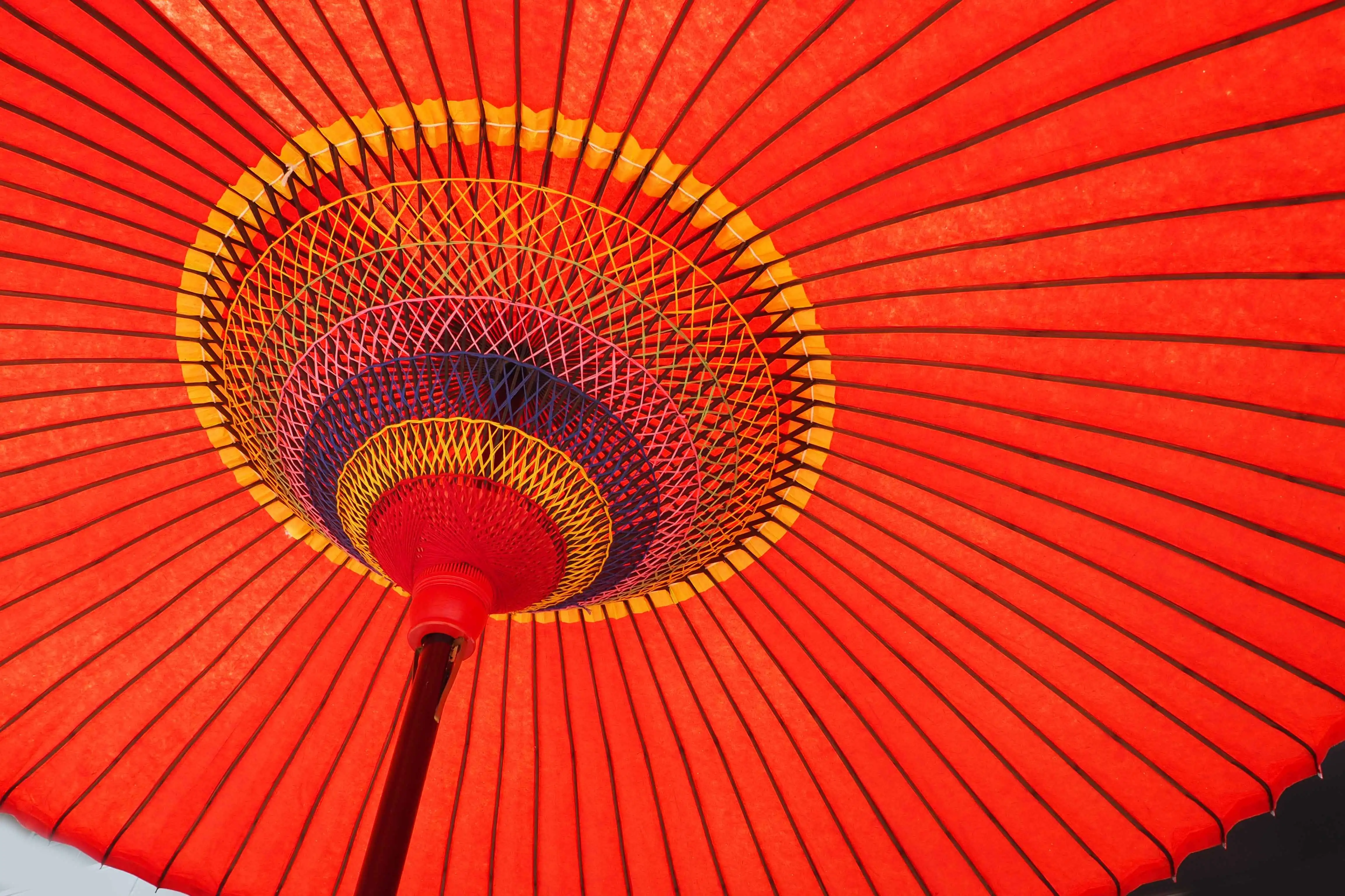 High Quality Promotional Outdoor Parasol Umbrella With Red Cloth