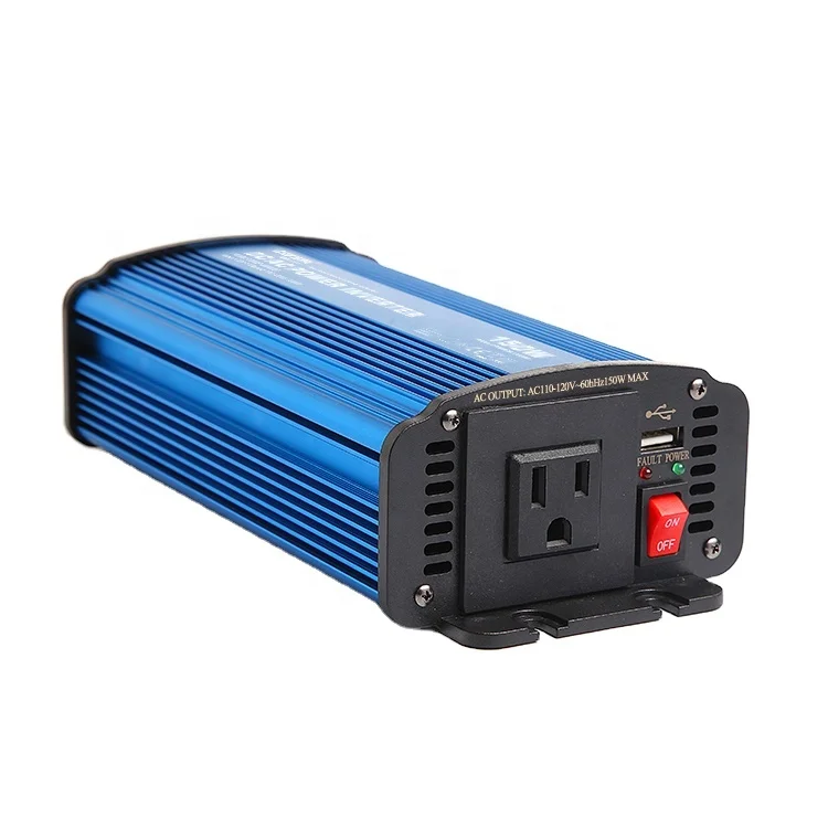 Чистый синусоидальный сигнал DC 12V To AC 220V 150W инвертор с дисплеем