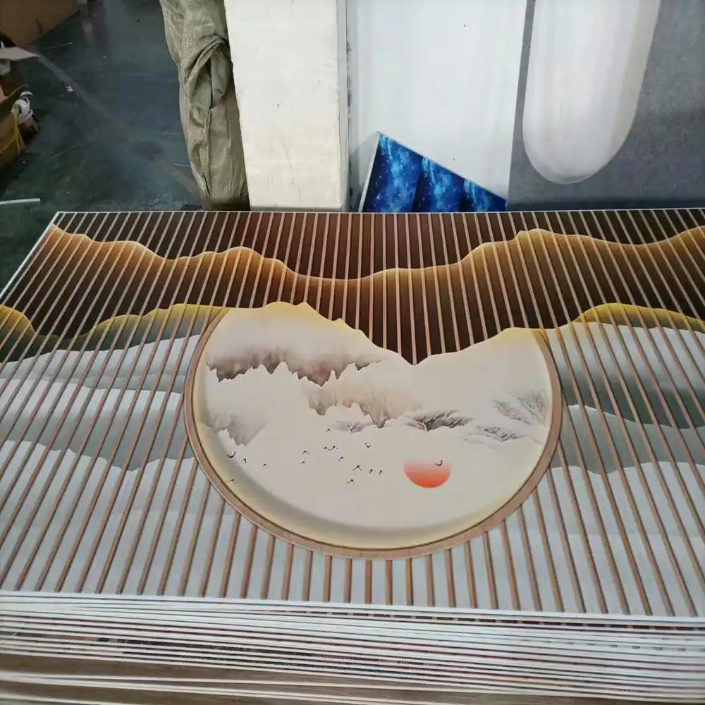 Art Painting Acoustic Panels 3 Panels Set HD Printed Modern Acoustic Wall Panels For Office Studio