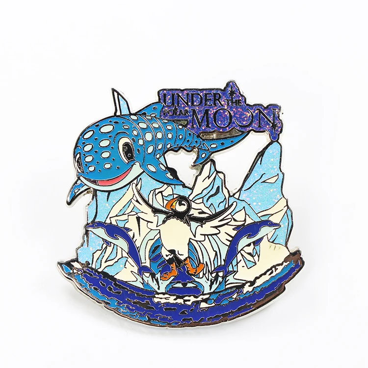 High quality theme park custom souvenir gifts soft hard enamel pins metal logo badge