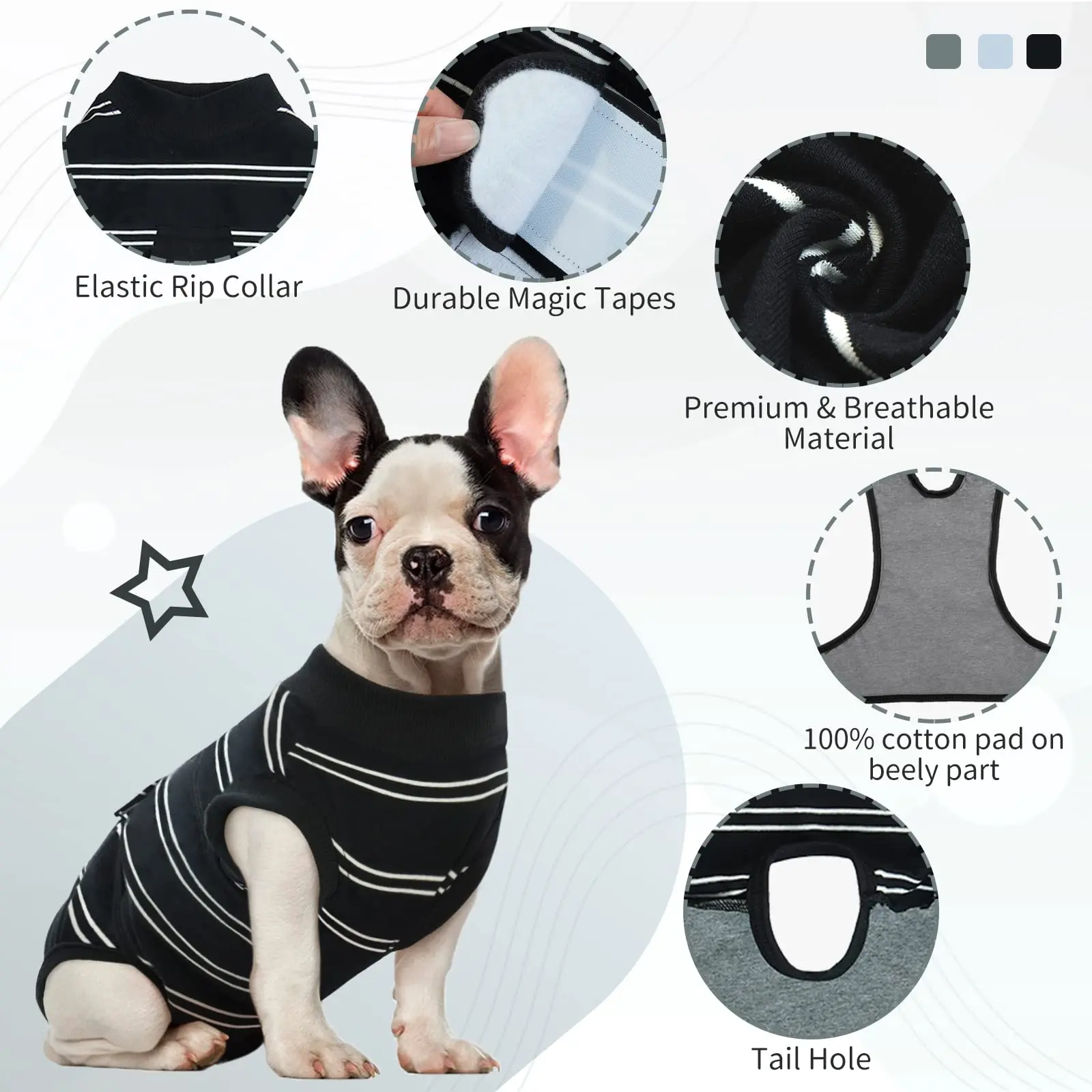 Pet Recovery Suit Abdominal Wound Surgical Clothes For Small Medium Large Dog Kitten Puppy Breed Recovery Suit