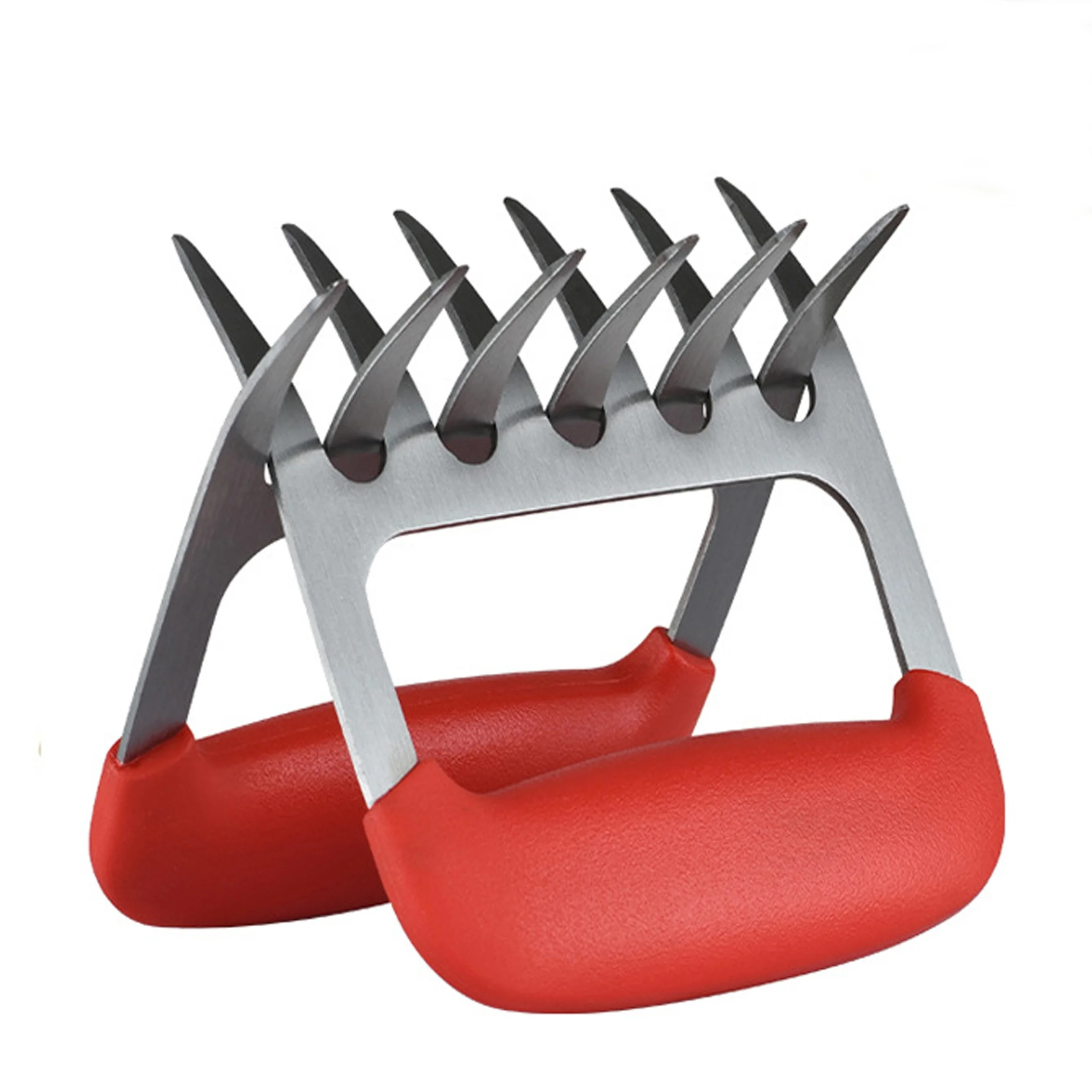 Hot Selling Bbq Tool Shredding Forks Barbecue Stainless Steel Meat Shredder Claws With Plastic Handle Bbq Creative Tool