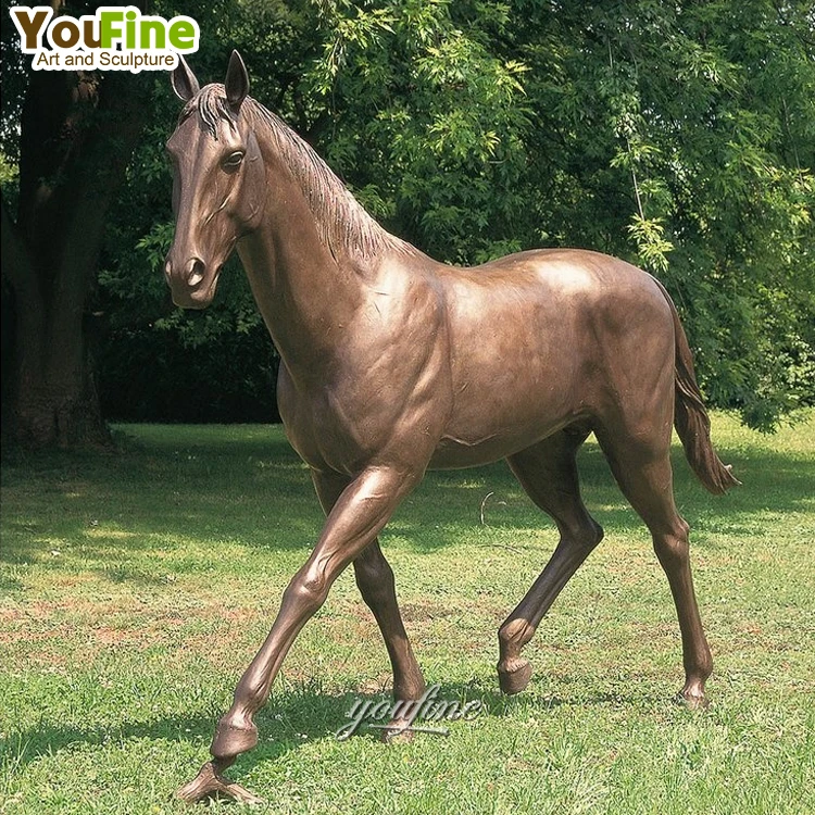 Садовая Современная кастинговая бронзовая статуя лошади большого размера