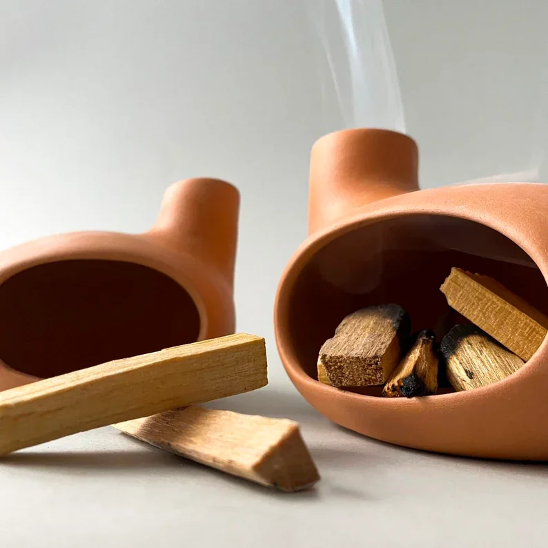 UOBOBO Ceramic palo santo holder Burner  palo santo holder Holder Cone  incense  Modern
