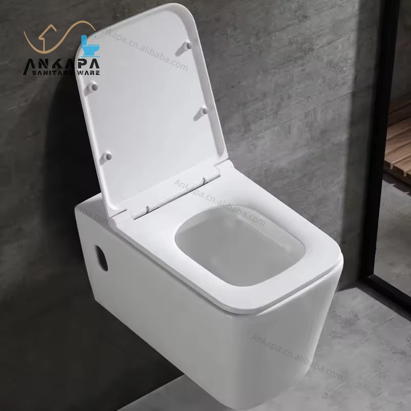 Modern Design Sanitary Ware Bathroom One Piece Toilets White Ceramic Wall Hung Toilet for Hotel